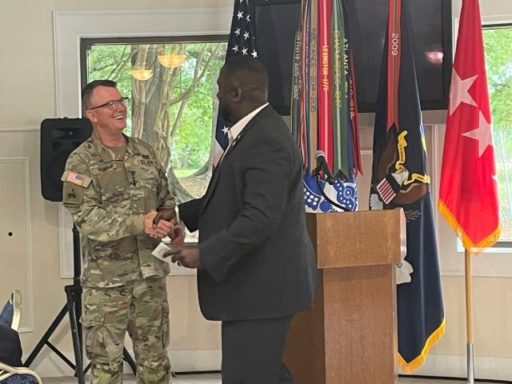 Gen. Paul E. Funk II, U.S. Army Training and Doctrine Command, commanding general, was the guest speaker at the Hampton Roads Chapter of The ROCKS, Inc. luncheon