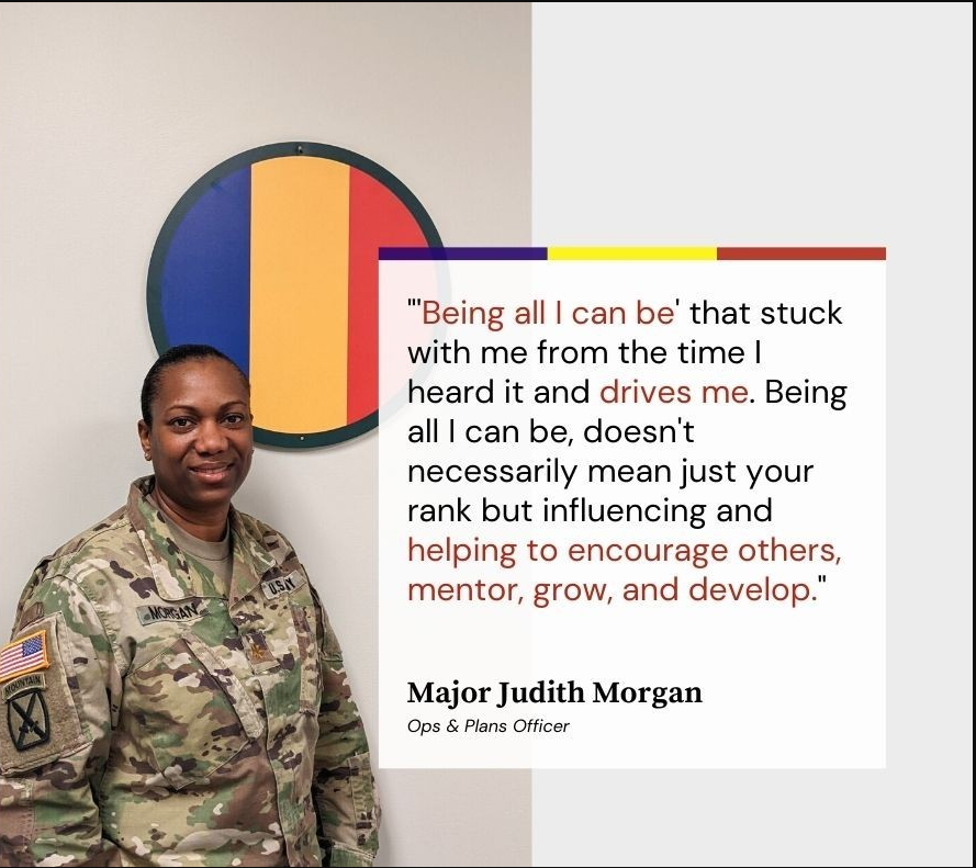 Maj. Judith Morgan, Operations and Plans Officer