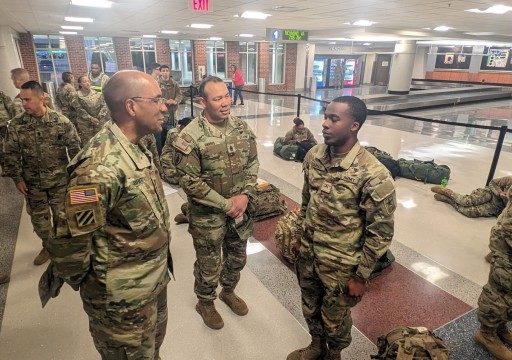 Soldiers on Holiday Block Leave