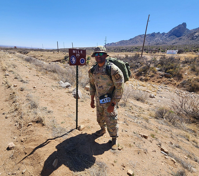 ODS officer marches to honor the legacy of Bataan